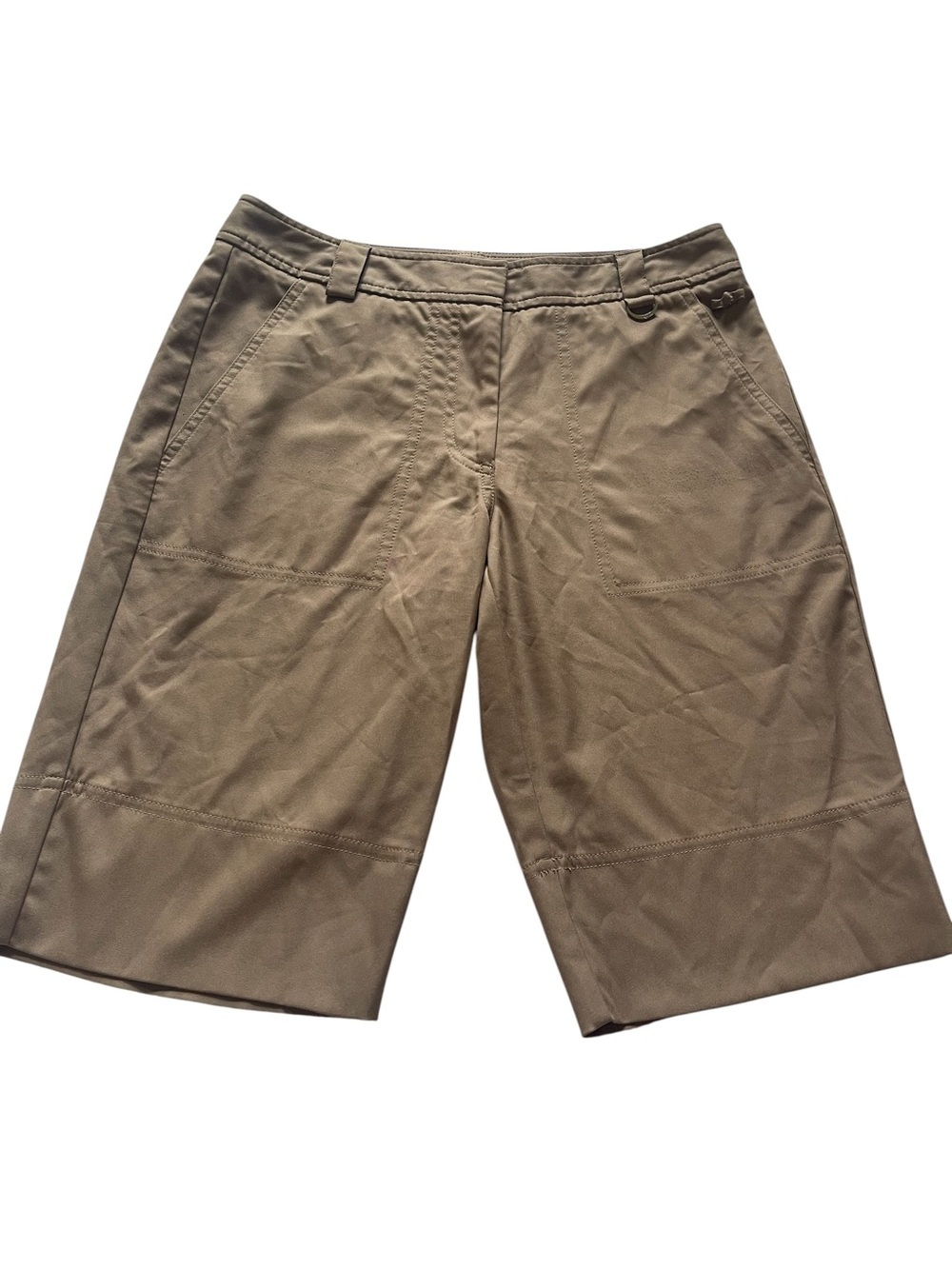 LIJA WOMENS BEIGE TECHNICAL ACTIVEWEAR GOLF SHORTS SZ 4